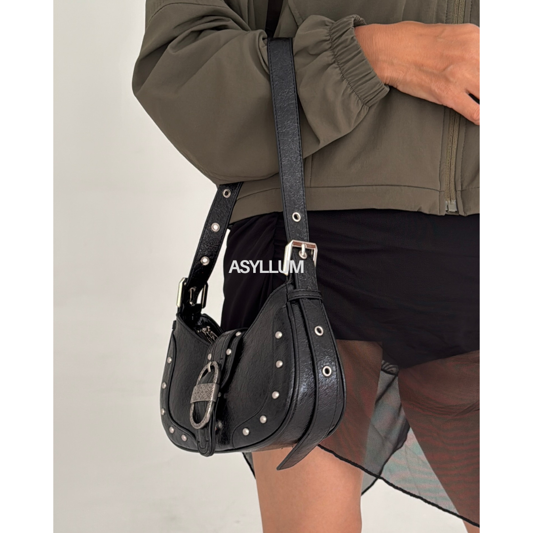 Aria Studded Saddle Bag
