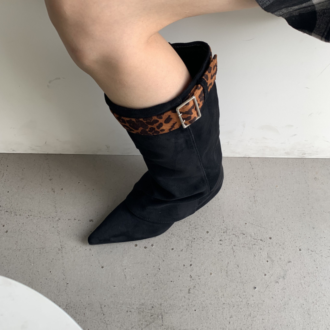 Ava Suede Wedge Boots