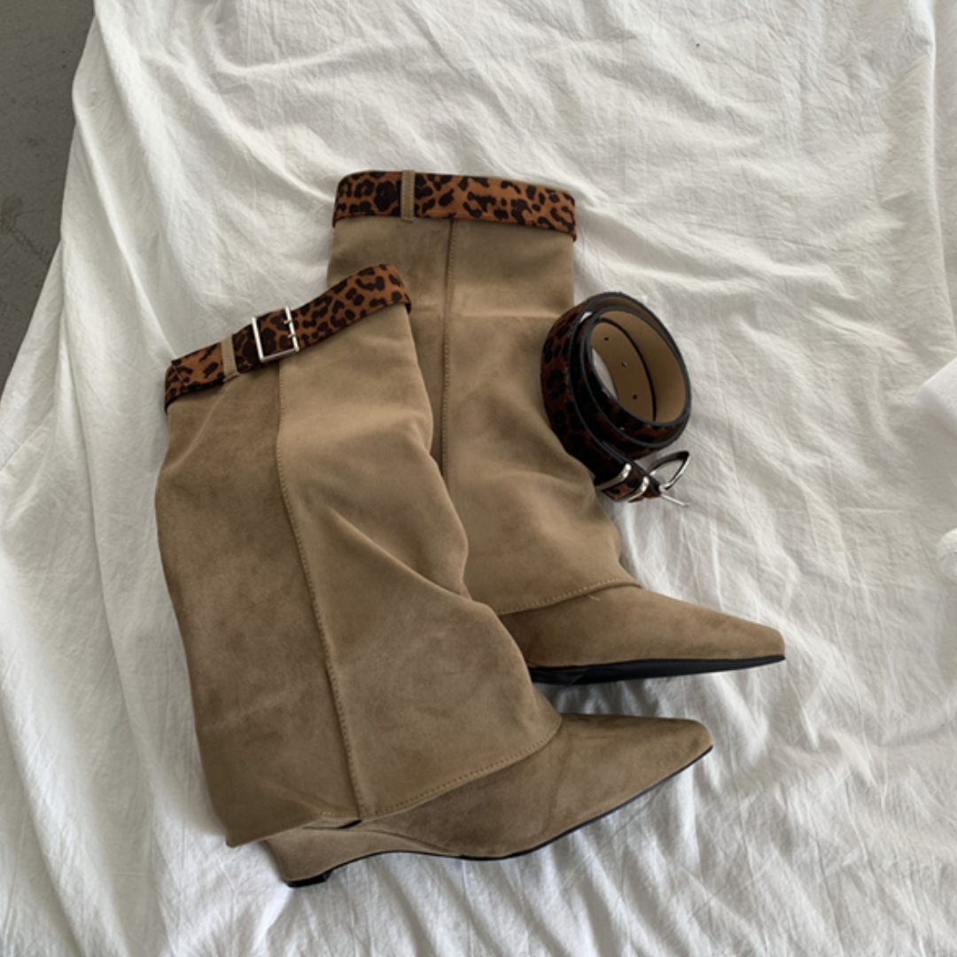 Ava Suede Wedge Boots