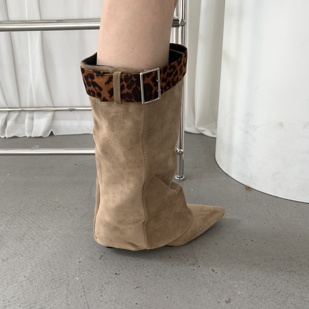 Ava Suede Wedge Boots