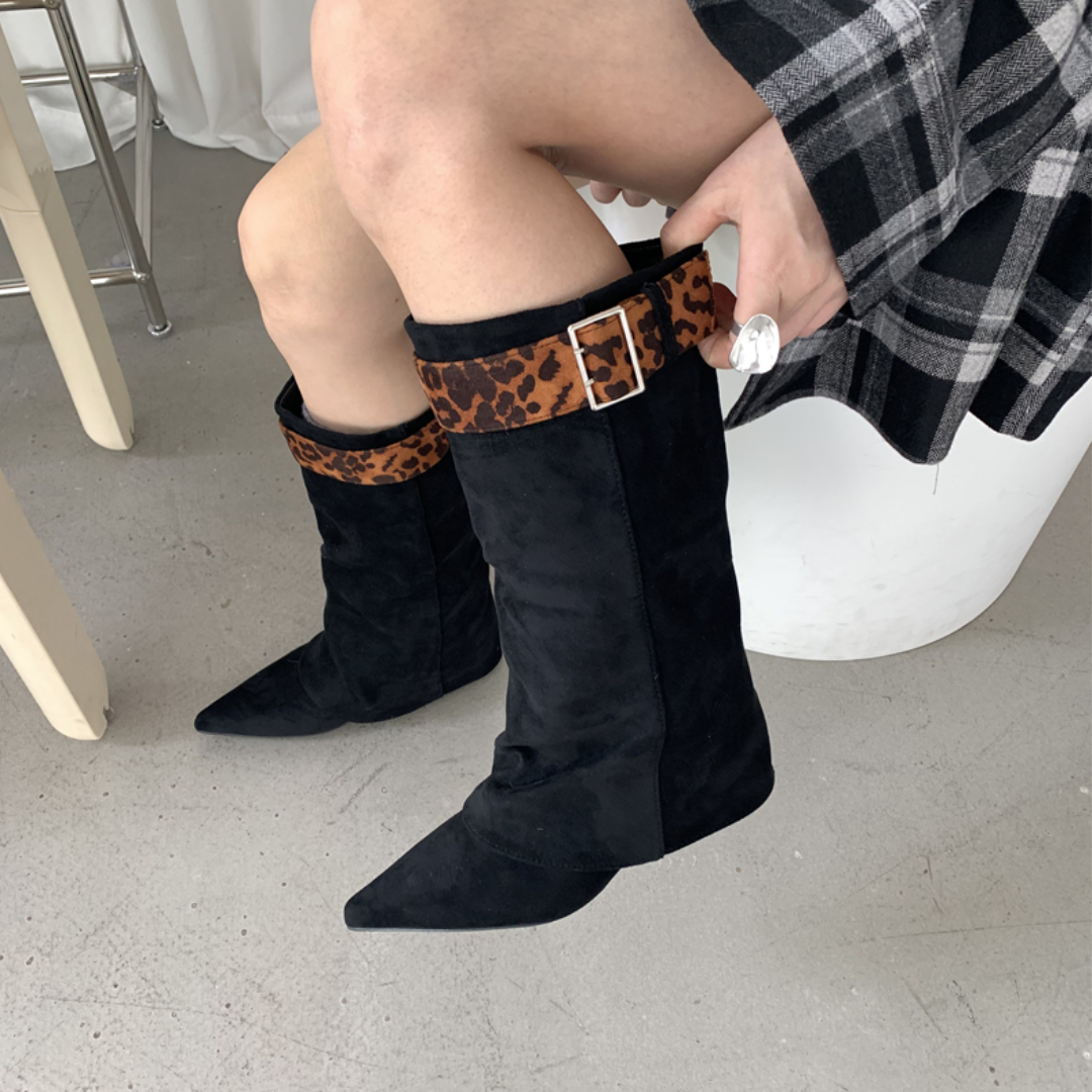 Ava Suede Wedge Boots