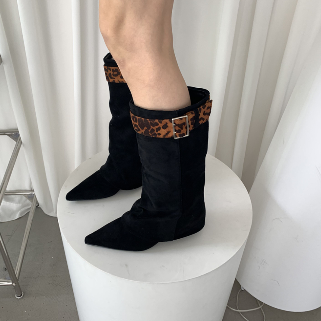Ava Suede Wedge Boots