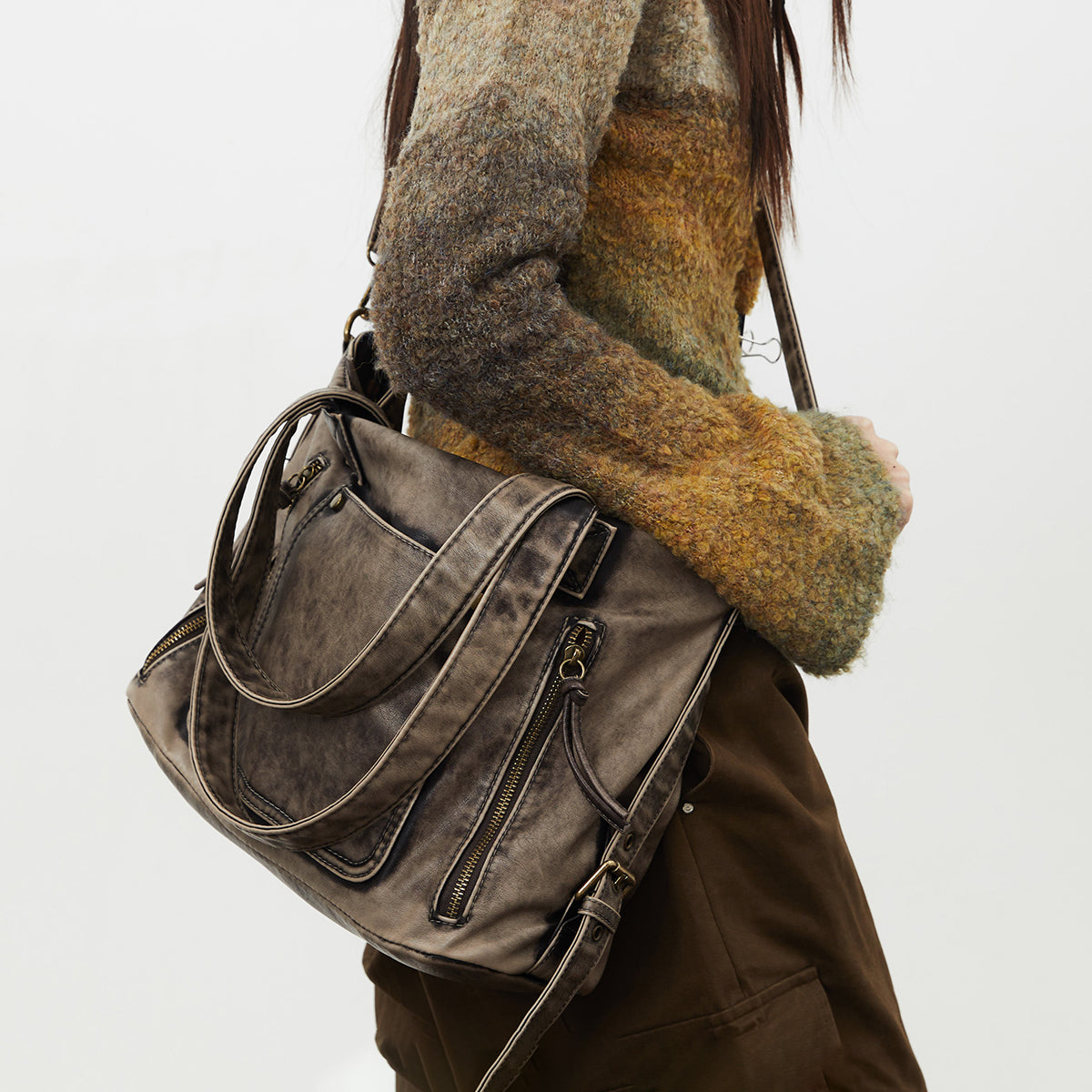 Kaia Distressed XL Tote