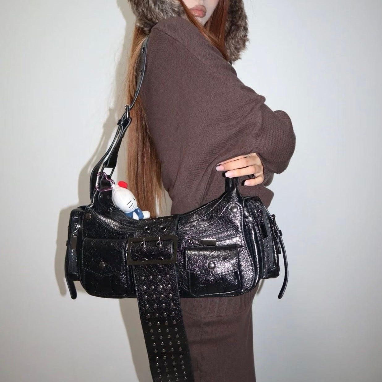 Delilah Studded Shoulder Bag