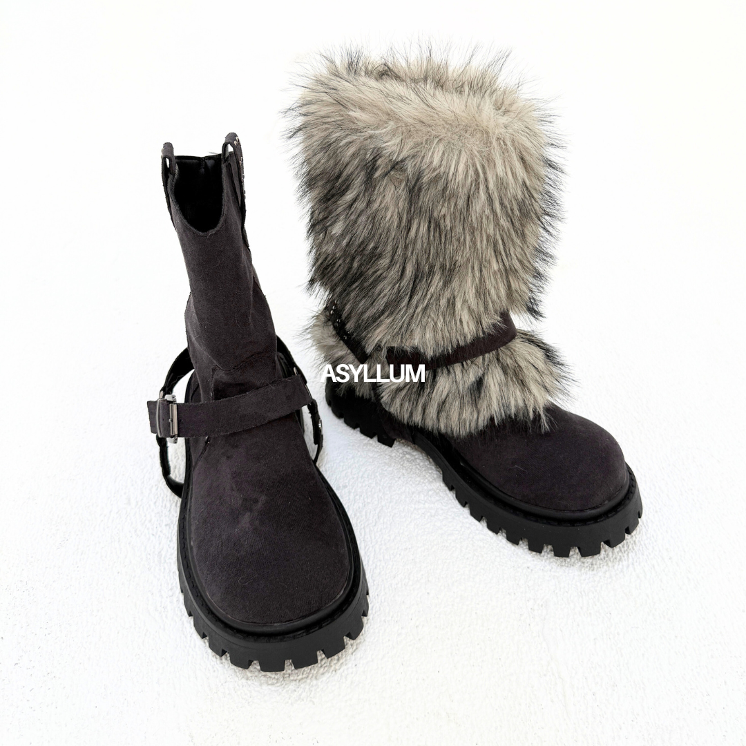 Aria 2-Way Fur Cuff Boots-17
