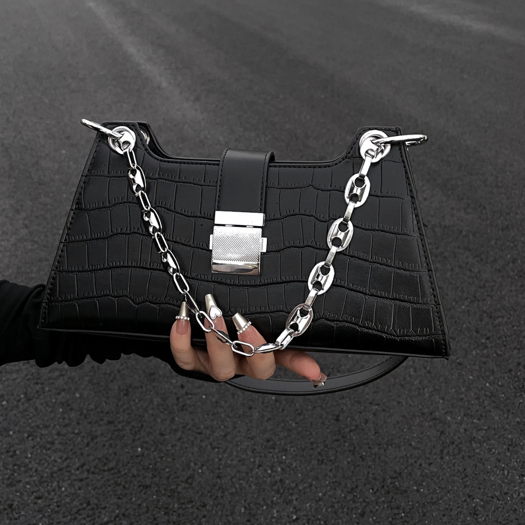Alba Croc Shoulder Bag