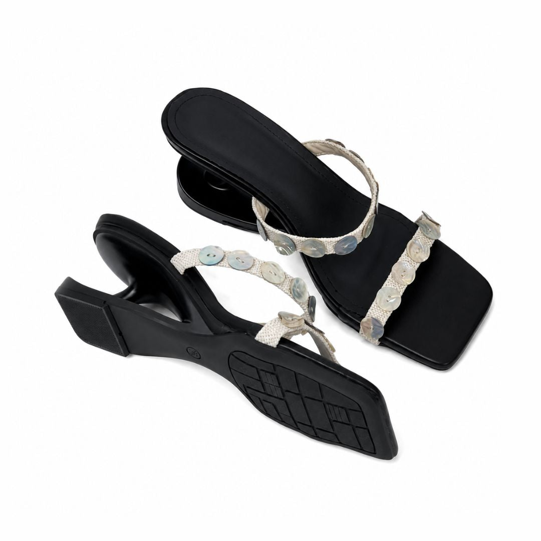 Vianne Shell Button Sandals-13