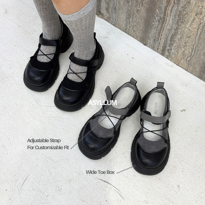 black and grey mary jane sneakers wide toe box comparison