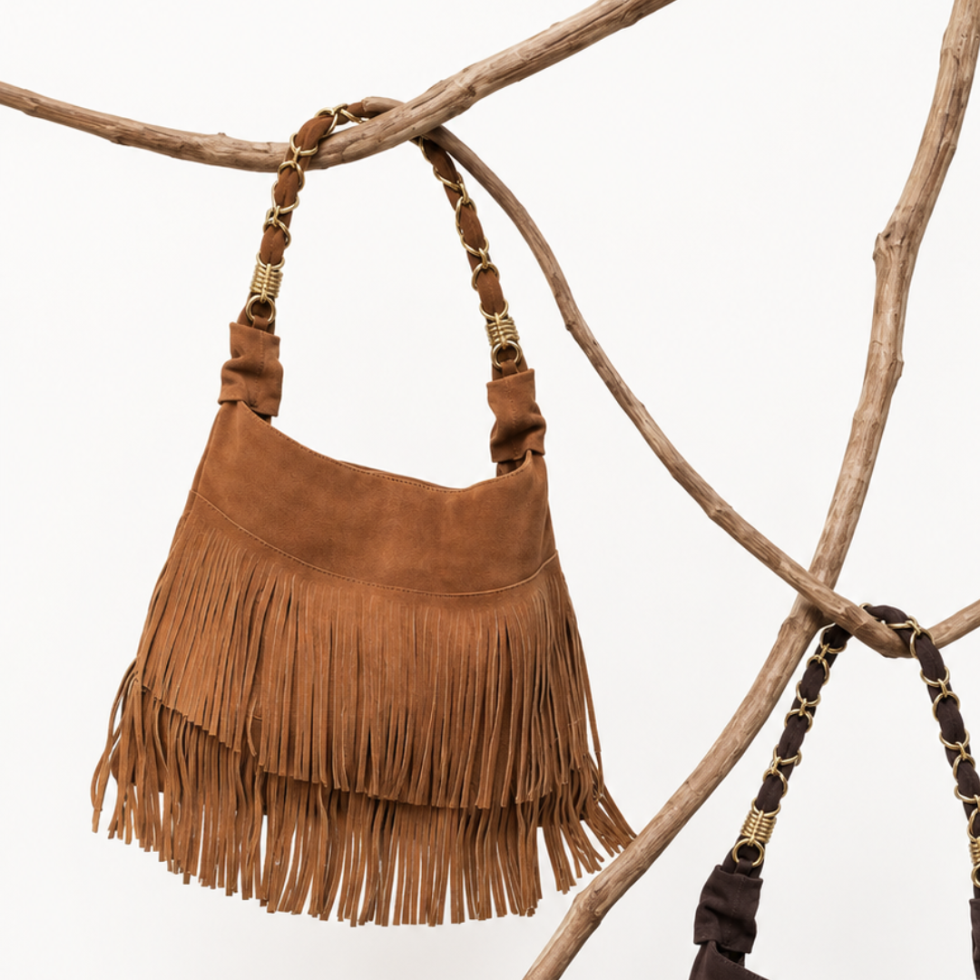 Thea Suede Fringe Hobo Bag-9
