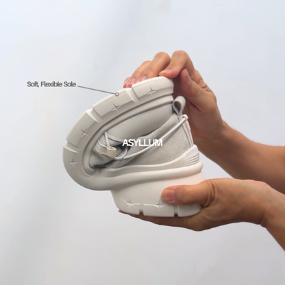 flexible chunky mary jane sneaker sole bending test