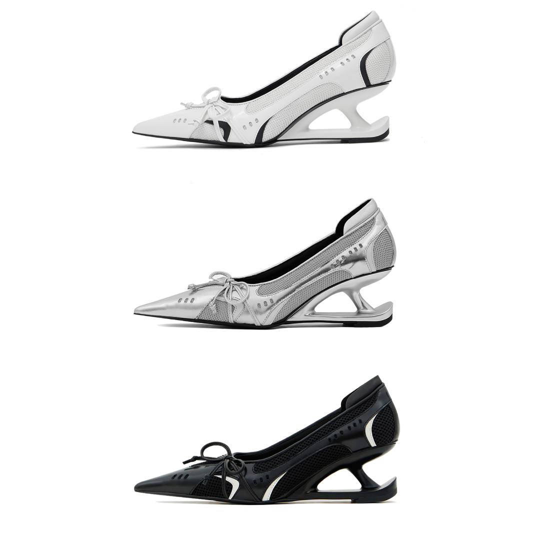 astra sneaker inspired heels white silver and black color options