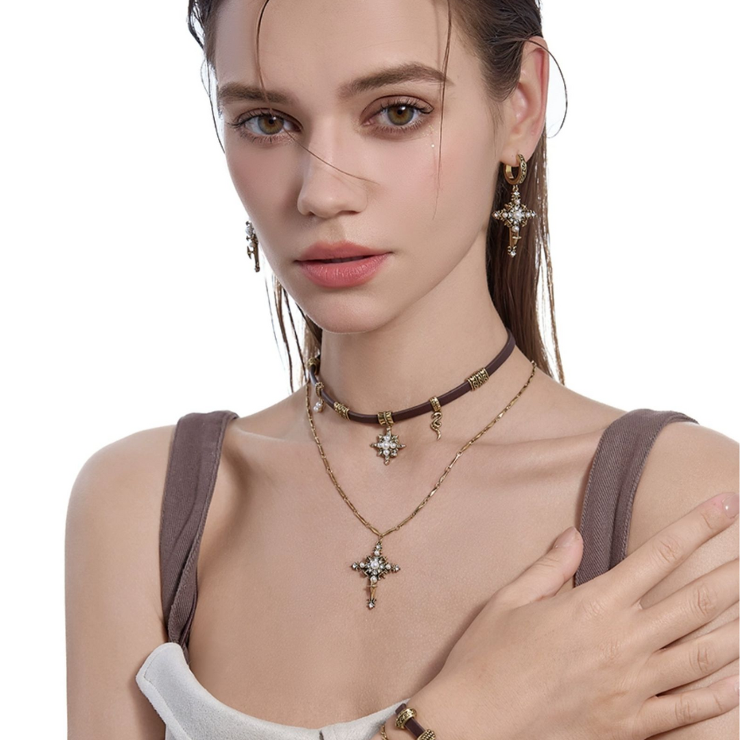 Luna Vintage Cross Bracelet-6