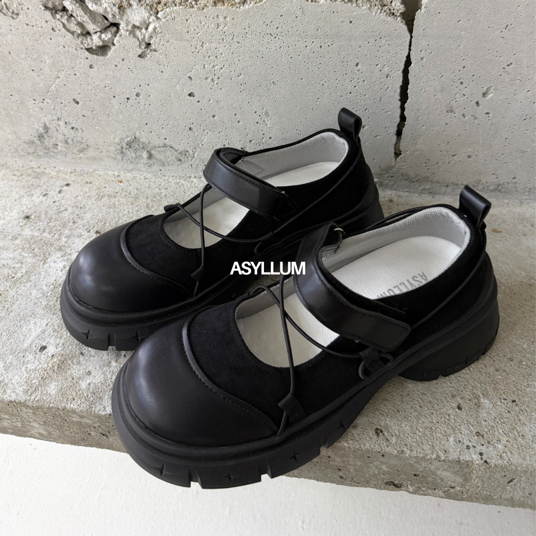 black wide fit mary jane sneakers product shot