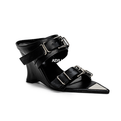 Zora Wedge Mules