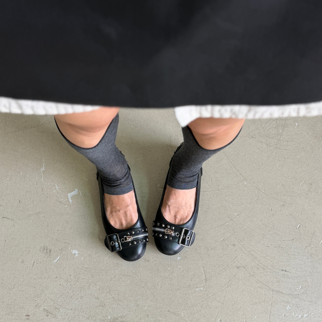 Daria Studded Buckle Flats-9