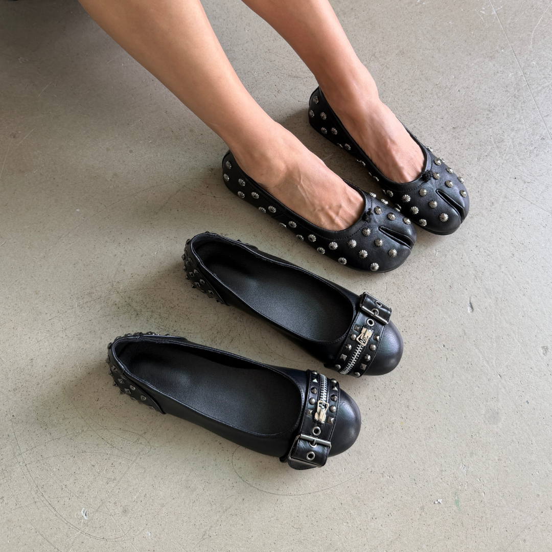 Daria Studded Buckle Flats-12