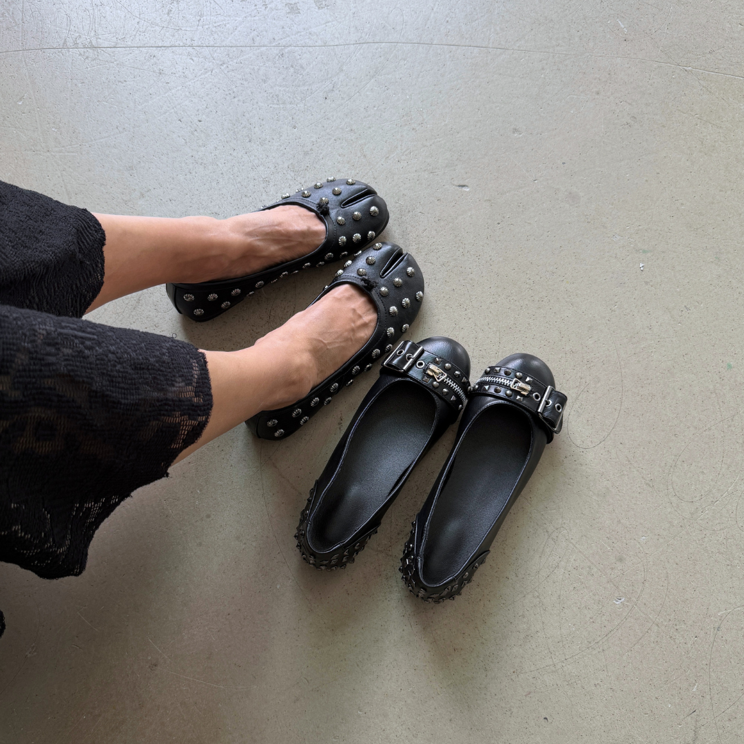 Daria Studded Buckle Flats-14