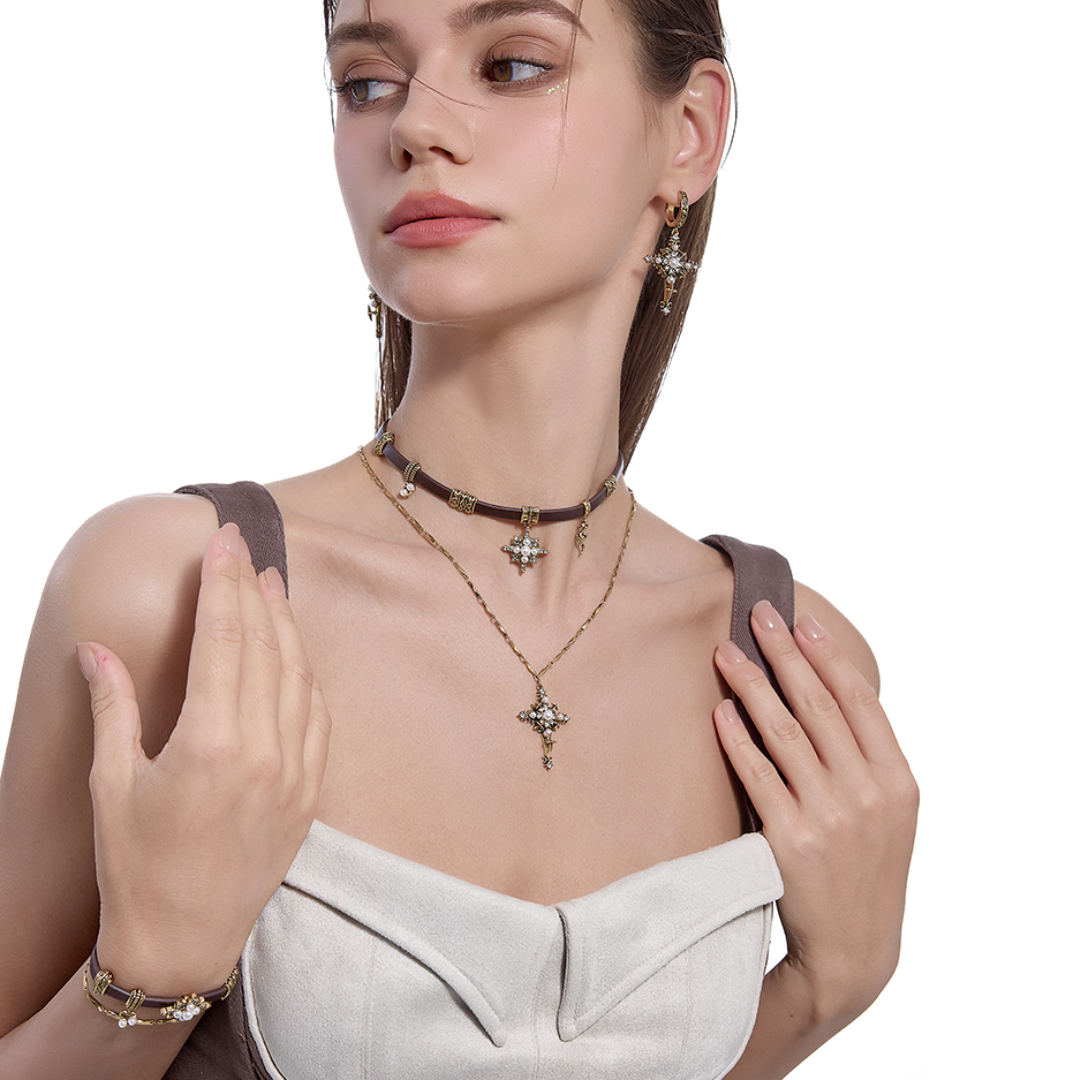 Luna Vintage Cross Bracelet-7