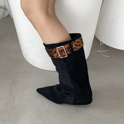 Ava Suede Wedge Boots