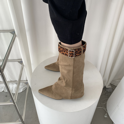Ava Suede Wedge Boots