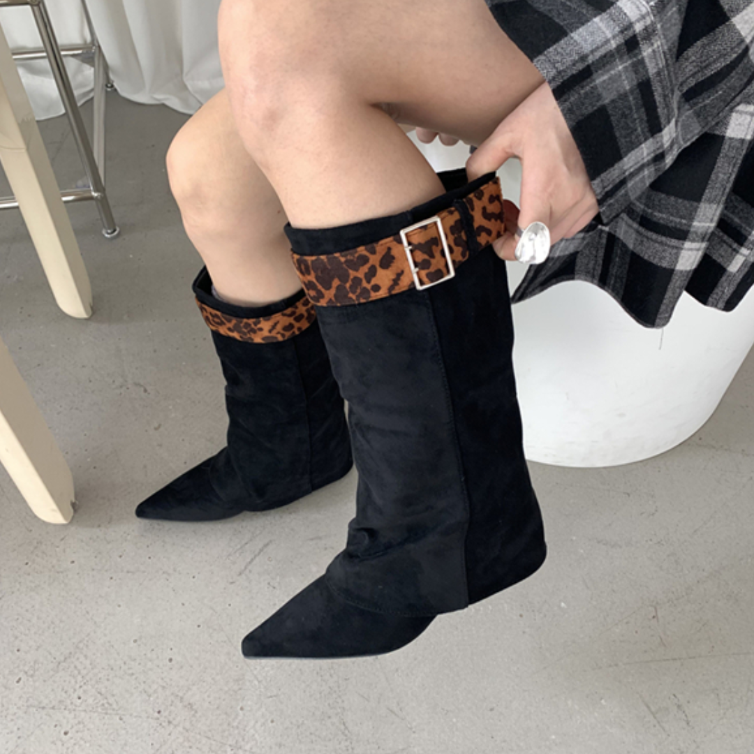 Ava Suede Wedge Boots