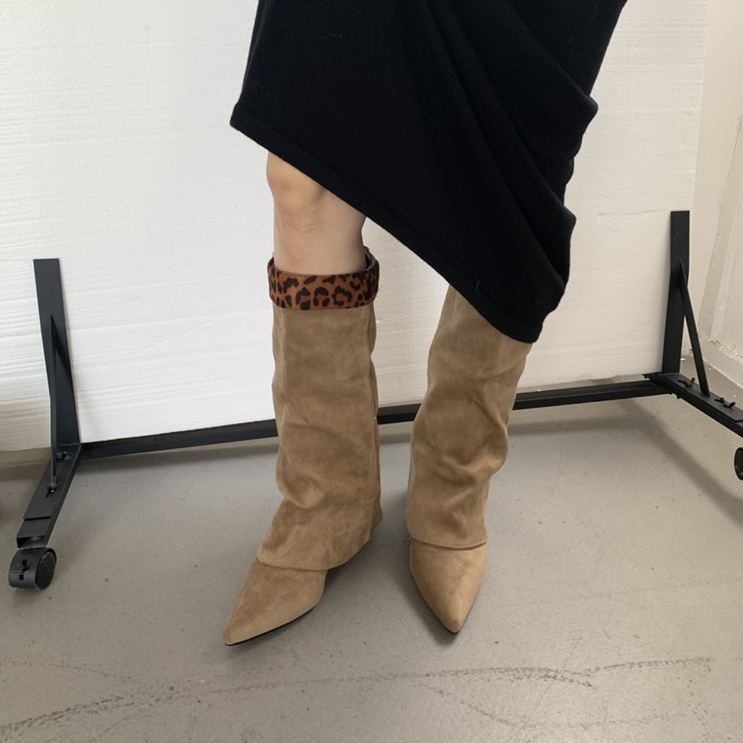 Ava Suede Wedge Boots