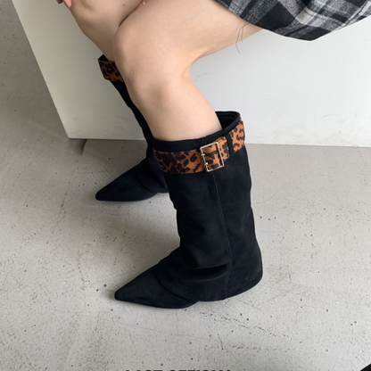 Ava Suede Wedge Boots