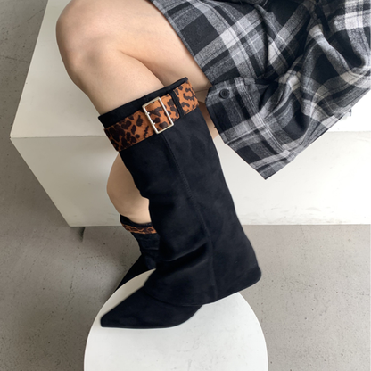 Ava Suede Wedge Boots