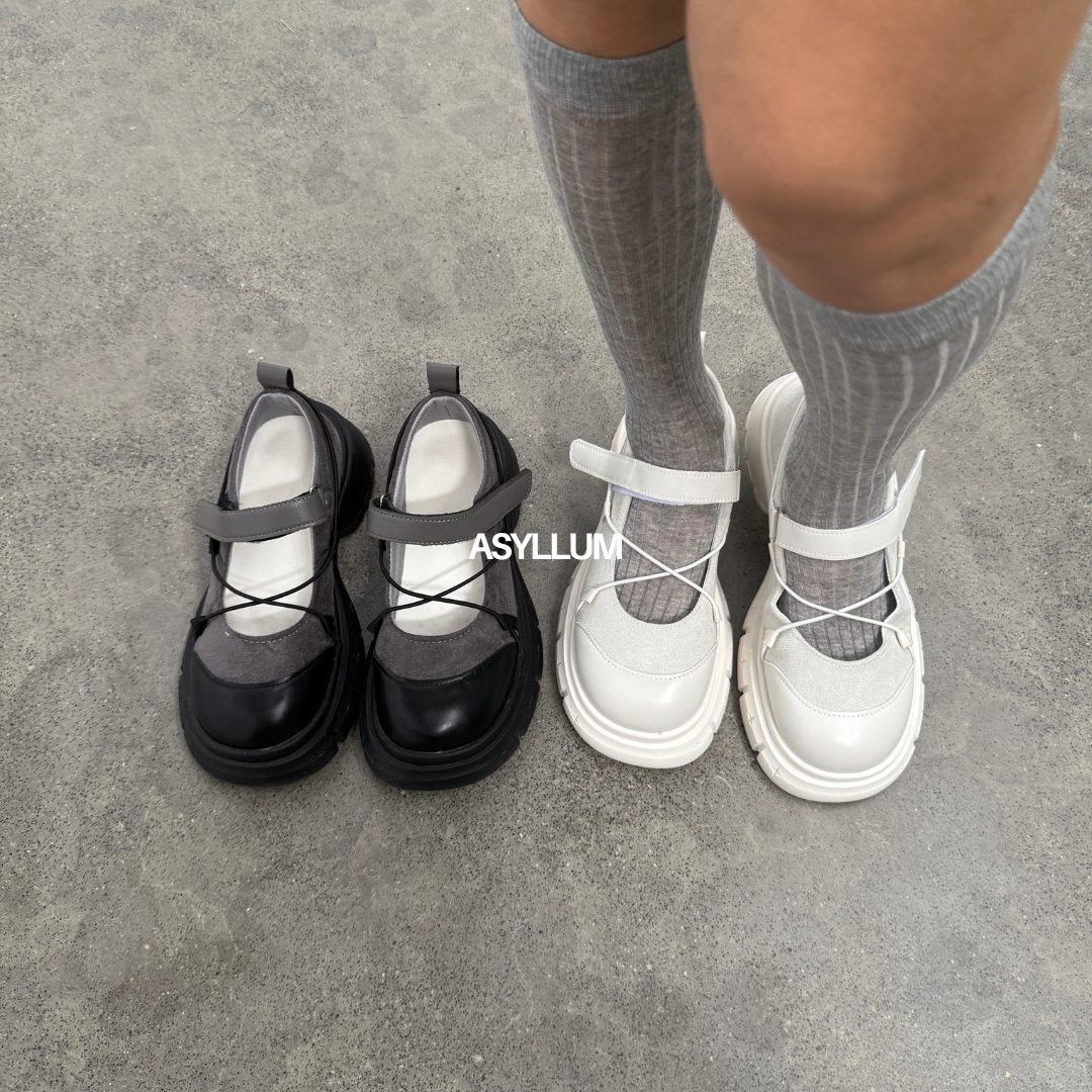 black and white  wide toebox mary jane sneakers color options