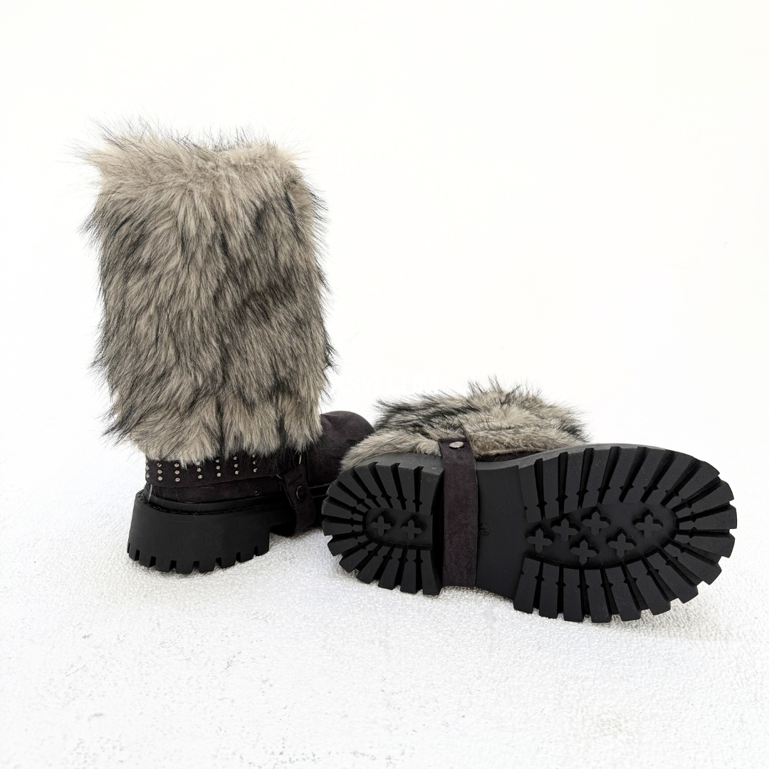 Aria 2-Way Fur Cuff Boots-5
