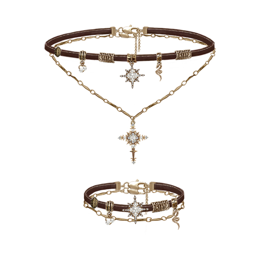 Luna Vintage Cross Bracelet-12