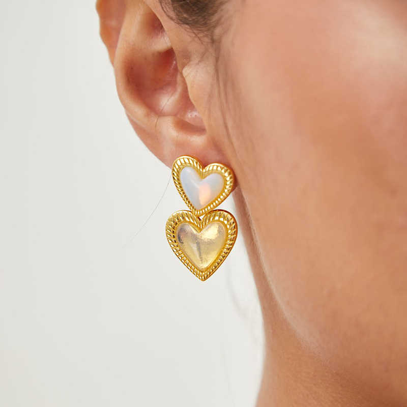 Serena Twin Hearts Earrings