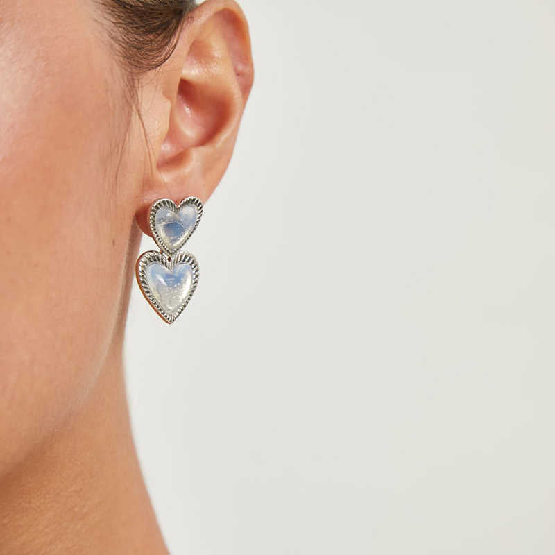 Serena Twin Hearts Earrings