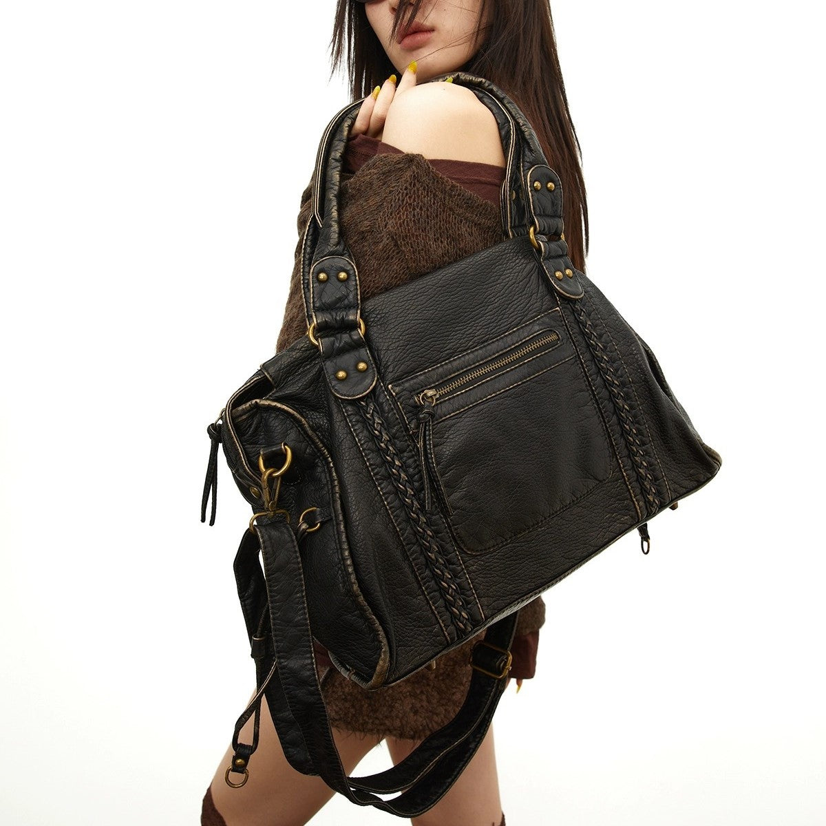 Dakota XL Tote Bag in Vintage Black-4