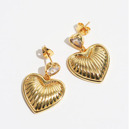 Elena Heart Earrings