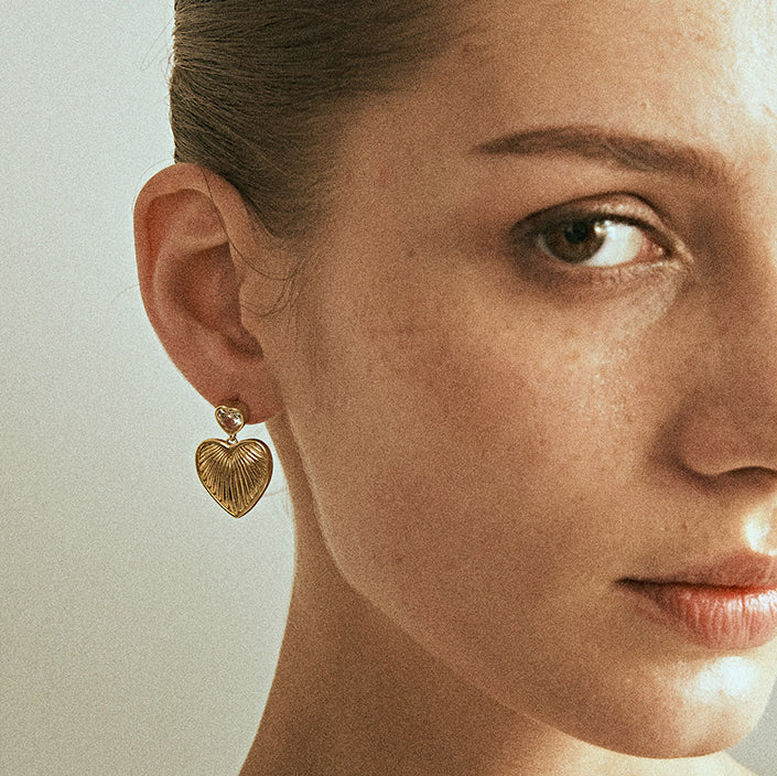 Elena Heart Earrings